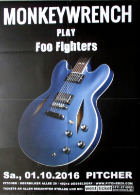 MONKEY WRENCH - 2016 - Tribute to Foo Fighters - Poster - Düsseldorf - B