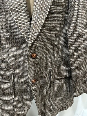Blazer Harris Tweed Homme, Gris à Carreaux, Taille 42 Poitrine, Fabriqué UK, édition Limitée