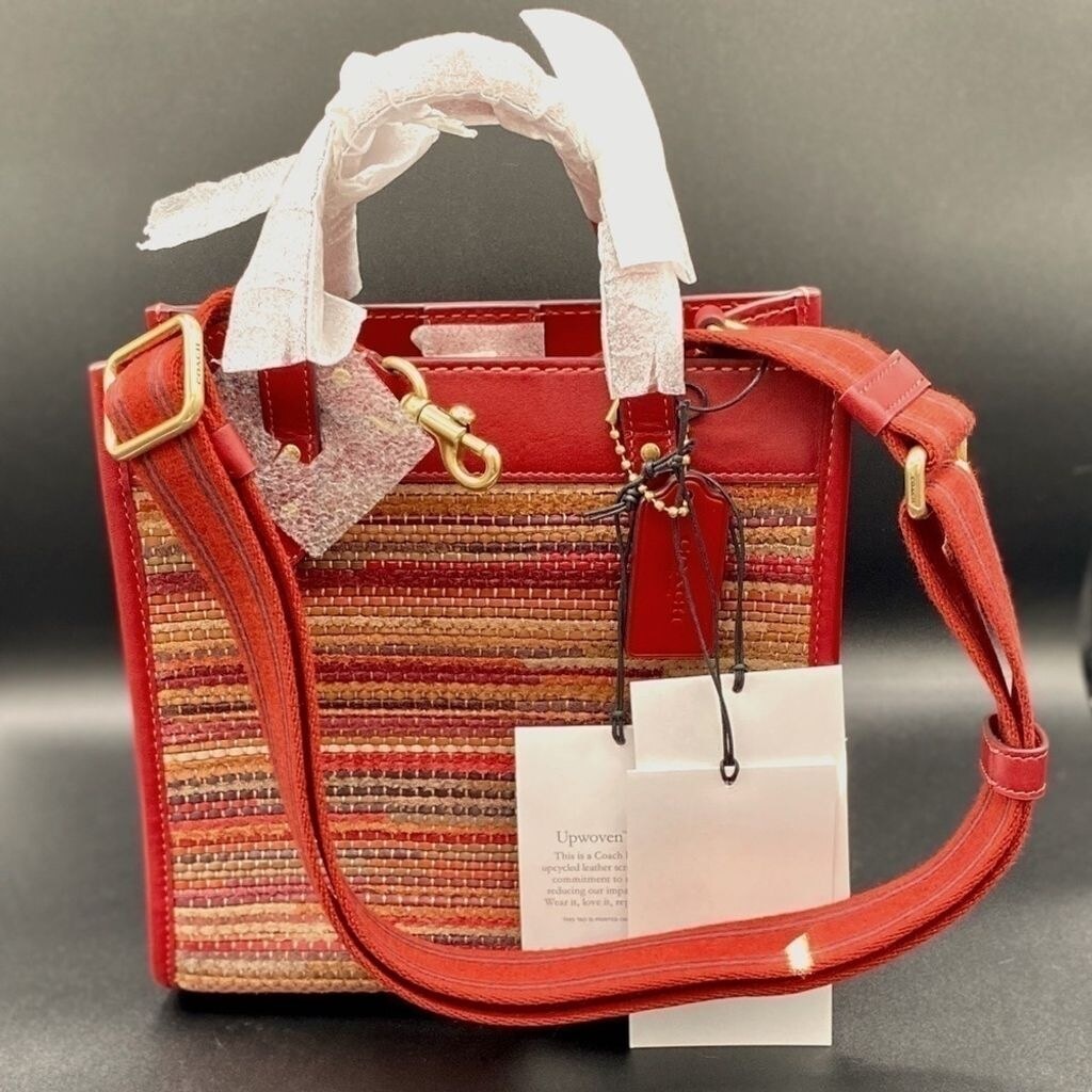 New Coach Field Tote 22 in Woven Leather NWT | eBay