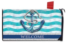 Welcome Anchor Everyday Mailbox Cover  - Standard Size - Briarwood Lane