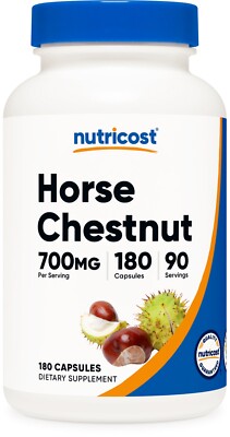 Nutricost Horse Chestnut Extract Capsules (700 MG Per Serving) 180 Capsules