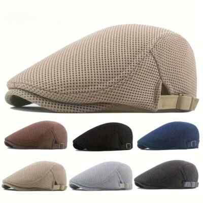 Baskenmütze Herren Schiebermütze Flatcap Barett Beret Kappe Mütze Schirmmütze>