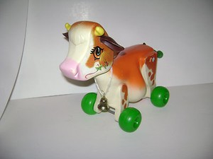 fisher price cow pull toy