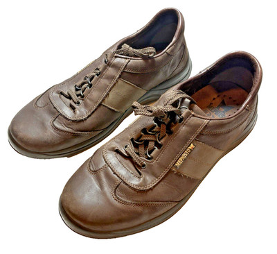 Mephisto Men's Runoff Air Jet Walking Shoes Sneakerw Brown Leather US 10.5