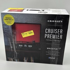 Crosley CR8005G-BK Cruiser Premier Bluetooth Record Player   Powers On   Tonearm