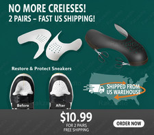 Shoe Crease Protectors 2 Pairs - Anti-Crease Guards - Fast US Shipping  10.99