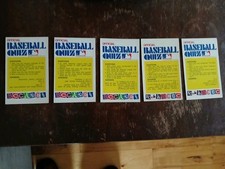 1988 Official Baseball Quiz cards (5)