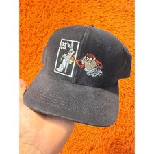 Vintage 1997 Looney Tunes Bugs Bunny Taz Stamp Collection Snapback Hat USA Made