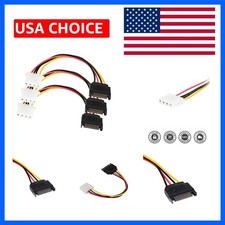 SATA to 4 Pin Power Cable Adapter 3 Pack SATA 15 Pin Male to Molex LP4 Female...