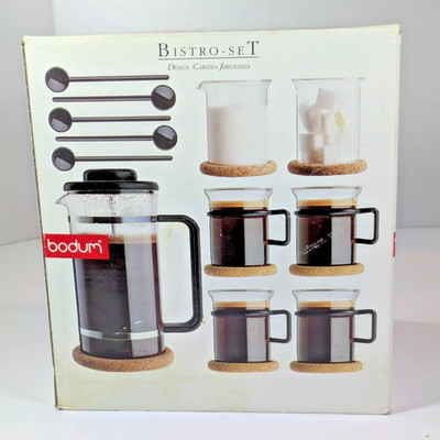 Vintage 20pc Bodum French Press Coffee Bistro Set Designed by Carsten Jorgenson