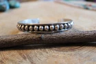 Sterling Silver RAISED DOT Cuff Bracelet Signed ATI Mexico