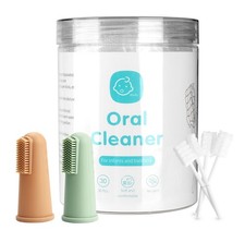 Baby Toothbrush Finger Toothbrush Oral Cleaner Kit with Baby Tongue Cleaner T...