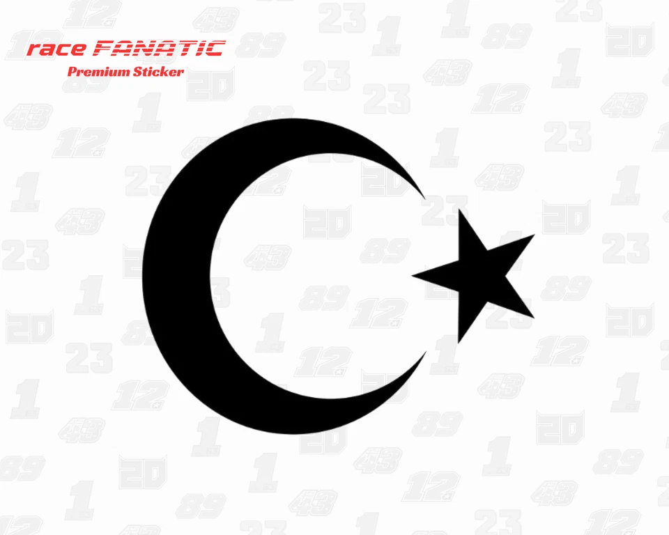 Türkei Halbmond Stern Sticker Schwarz Auto Aufkleber Türkische Flagge Vinyl - Bild 3 von 4