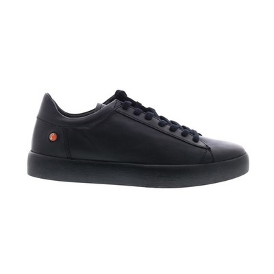 Softinos Rick RICK703SOF-000 Mens Black Leather Lifestyle Sneakers Shoes 40