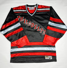 Vintage 212 NYC Philadelphia 11 Hockey Jersey Size M Black Red Silver Stripe