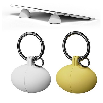 be2webo Portable Egg Keyring Style Anti-Slip Silicone Laptop & white+yellow