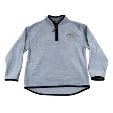 Disney Pooh 100 Acre Collection Tigger Fleece Quarter Zip Pullover Blue Women M