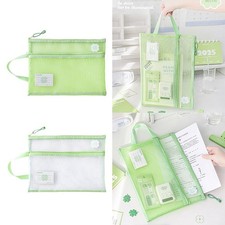 Large Capacity Zipper File Storage Bags Student Mesh File Bag