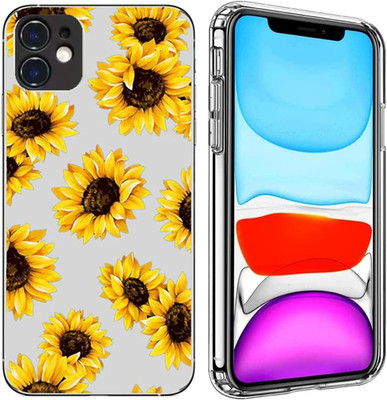 Case for  12, Sunflower Floral Pattern, Shockproof Soft TPU Bumper Slim Cute Yel