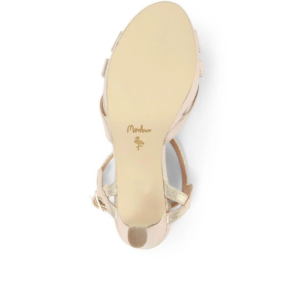 Sandalia Pavers plataforma metálica barra en T Foto 4 de 4