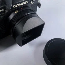 Lens Hood For Panasonic LUMIX 20 F1.7 Aluminum Alloy Lens Hood with Cap Silver