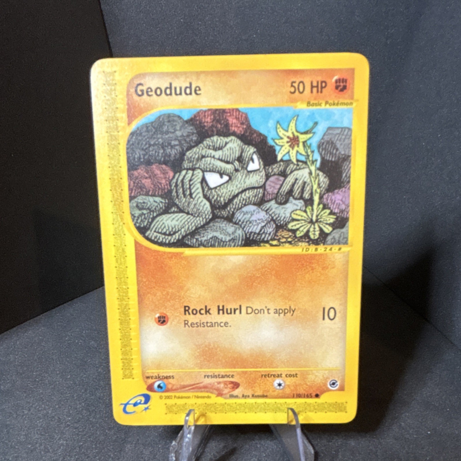 Pokémon Geodude Expedition Base Set 110/165 50 HP Common Basic Regular 2002 EN