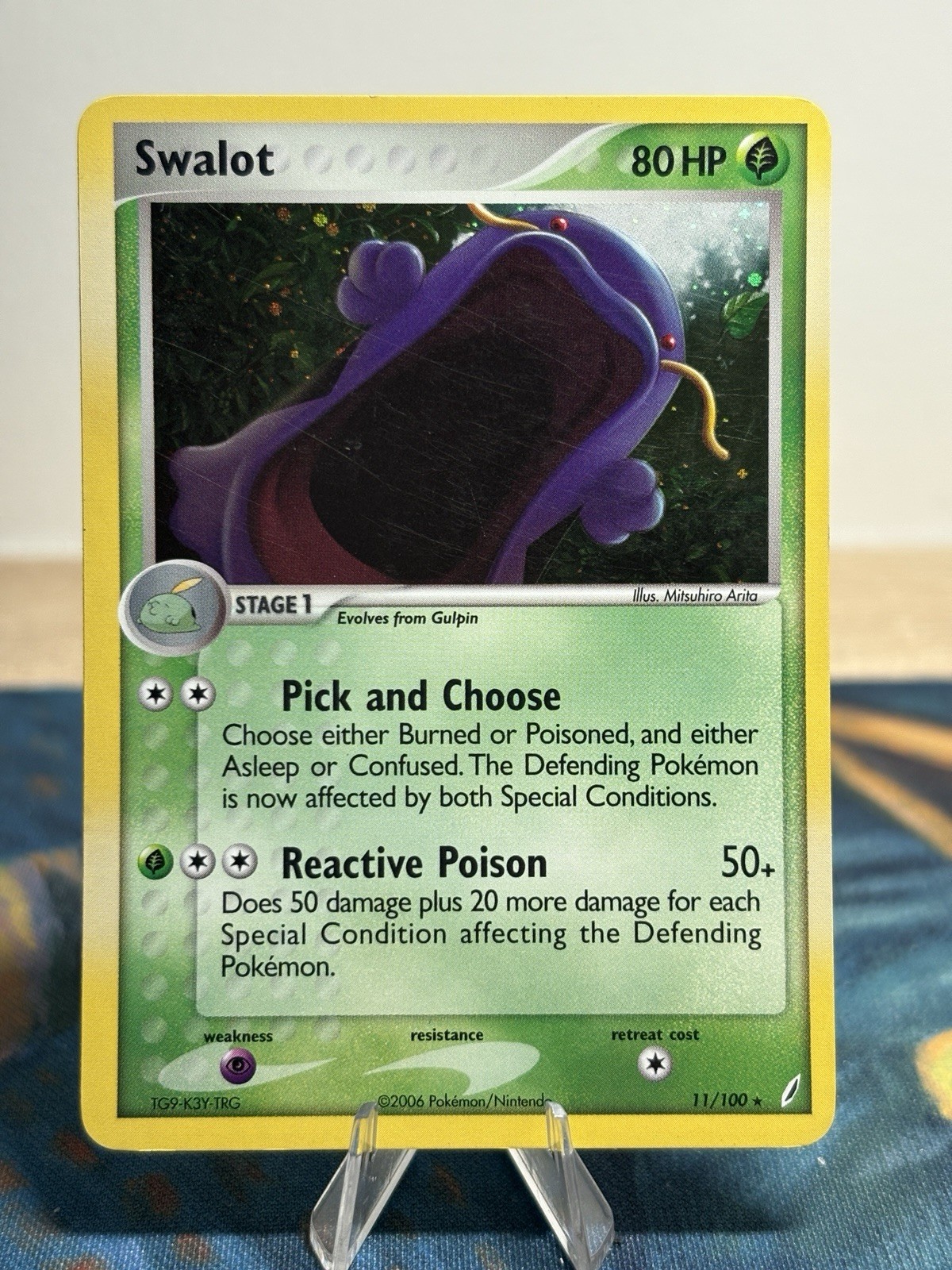 Swalot 11/100 Holo Rare EX Crystal Guardians Pokemon Card