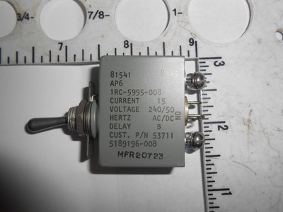 5189196-008 AIRPAX CIRCUIT BREAKER 240/50V / AC/DC HERTZ NEW OLD STOCK