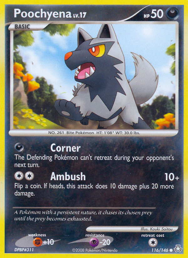 Poochyena 116/146 Common Legends Awakened Pokemon Heavily Played