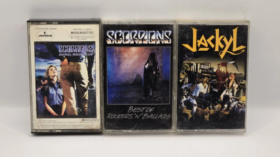 Lot 14 Hard Rock Hair Bands Cassette Tapes Metallica Stryper Scorpions MORE Foto 4 de 4