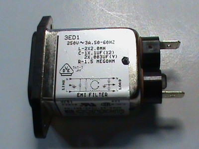Lot of 5 Corcom 3ED1 EMI Filters 3A 120/250V 50-60Hz