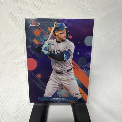 Topps Finest Purple Refractor Aaron Judge #/250 2025 Yankees Baseball Card