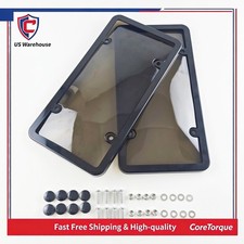 2xclear License Plate Frames Transparent Housings Front Rear Legal Non Obscuring 2xclear License Plate Frames Transparent Housings Front Rear Legal Non Obscuring