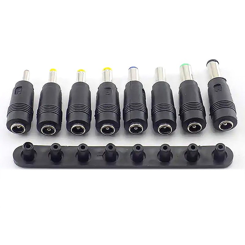 8pcs Universal Laptop DC Power Supply Adapter Connector Plug AC DC Jack ...