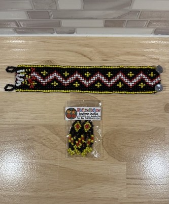 Authentic Philippine Seed Beaded Bracelet And Earrings Set - New￼