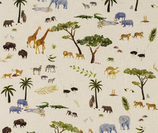 ANDREW MARTIN CURTAIN FABRIC DESIGN Noah 1.55 METRES MULTI LINEN BLEND