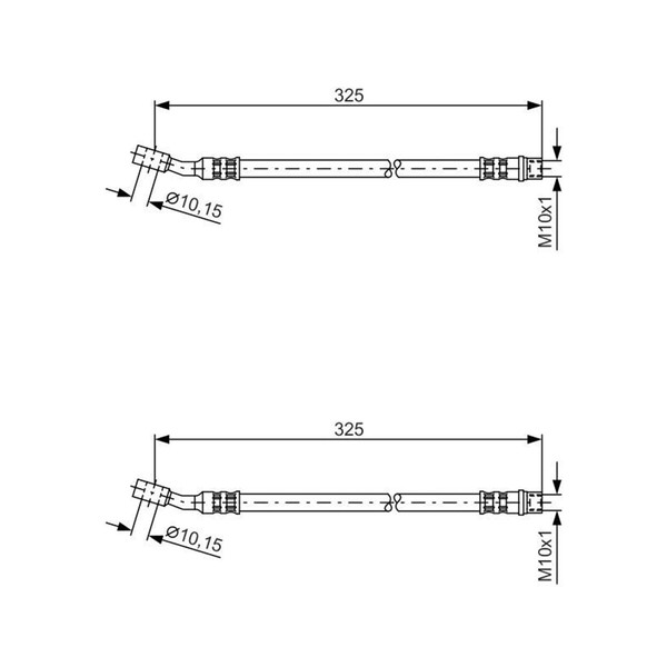 2X Bosch BremsschlÄUche Vorne Passend FÜR Opel Meriva Links+Rechts-image