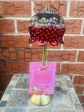 Beautiful New  Color Glass & Metal Strawberry Touch Lamp . HIGH QUALITY