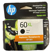 HP 60XL Black Ink Cartridge, High-Yield | Expiration: Aug 2026 | New Sealed