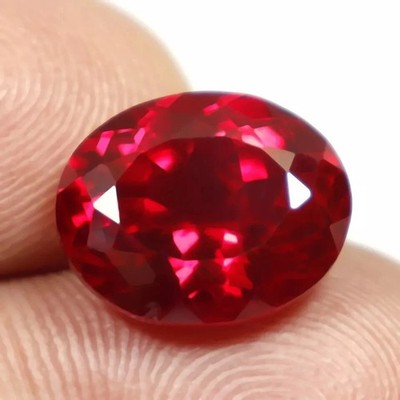 Natural Blood Ruby 10.10 Ct+ Oval Cut Fine Quality Loose Gemstone Certified AAA