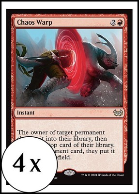 MTG - 4 x Chaos Warp - Duskmourn Commander - Playset 4x x4