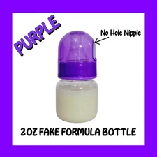 ONE PURPLE Fake Formula Bottle For Reborns, Silicones & Other Lifelike Dolls
