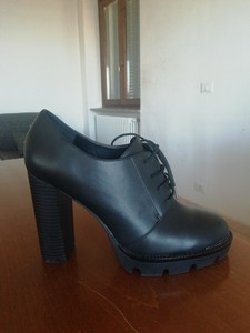 Scarpe Donna Eleganti 41 Tacco Largo Plateau Stringate Francesine