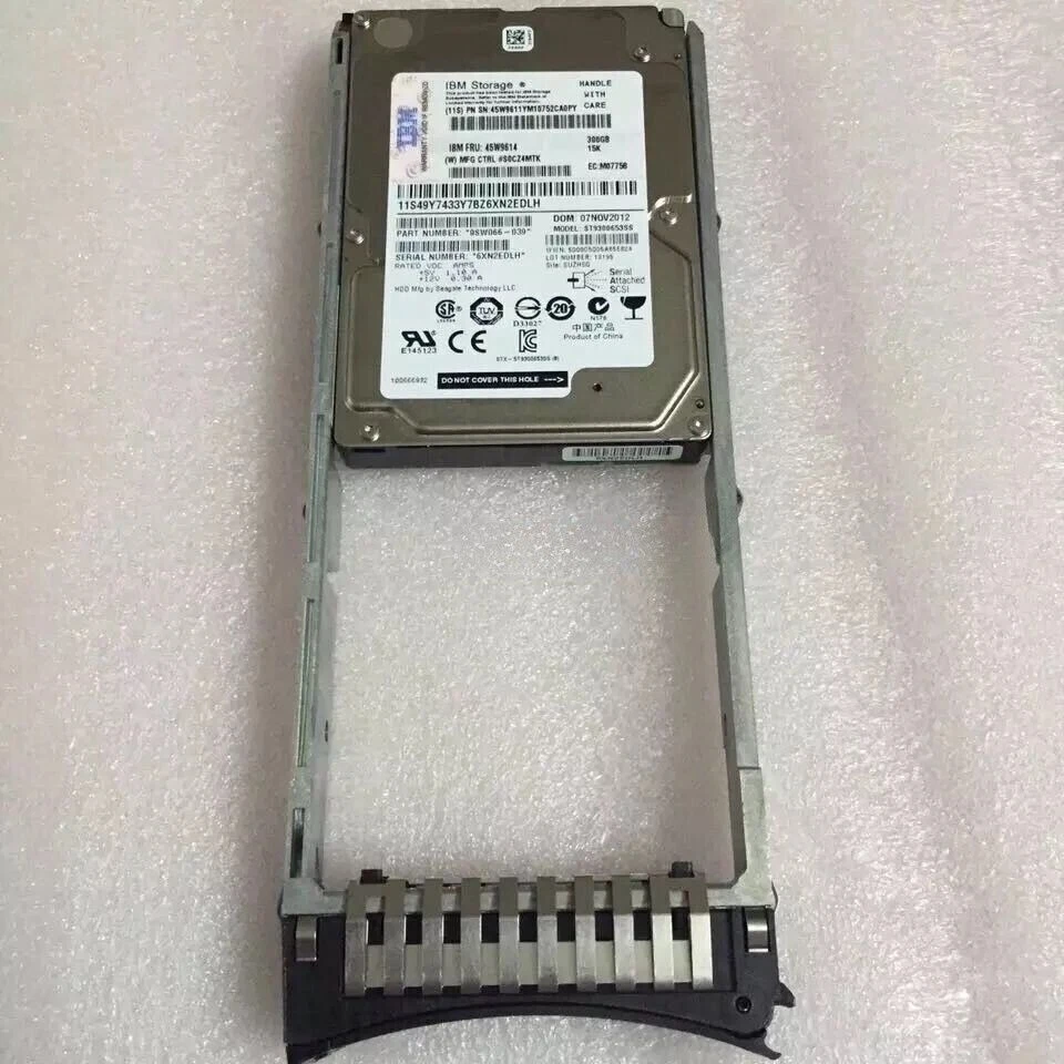 45W9613 IBM 300GB 45W9614 45W9615 SED DS8000 15K SAS 2.5'' 6Gbs Hard Drive HDD - Image 2 of 4