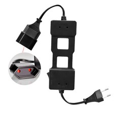 AC Power Splitter for Clamp-on Ammeter with Plug and Socket on Pigtail 100~230V