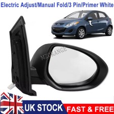 For Mazda 2 DE 2007-2015 Door Wing Mirror Electric Primed Right Drivers Side UK