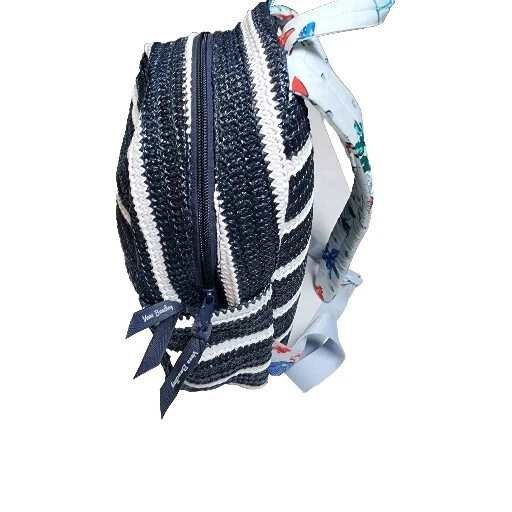 Mini Mochila de Paja Vera Bradley Anclas Pesar Bolsa de Playa Náutica Foto 3 de 4