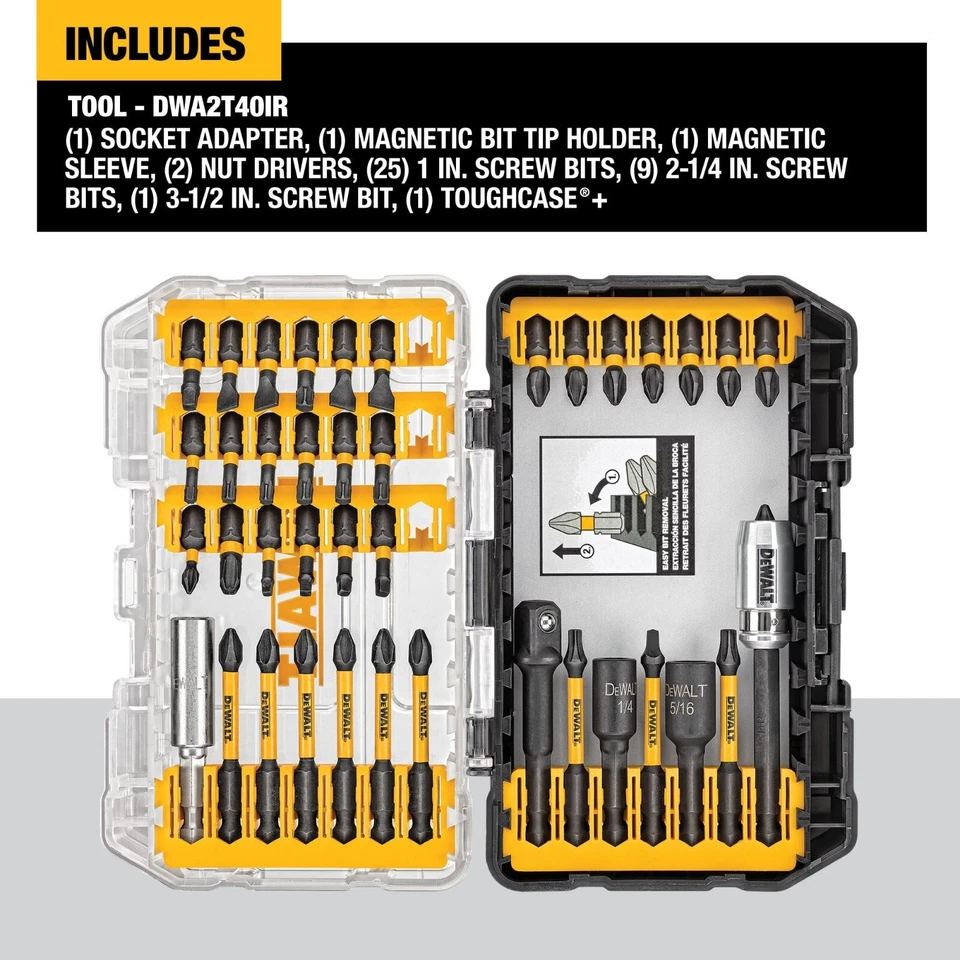 DEWALT FlexTorq Impact Driver Bit Set, 40-Piece - Image 4 of 4