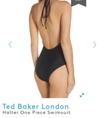 Ted Baker Halter One Piece Swimsuit Black U.S. 6, New with tags | eBay