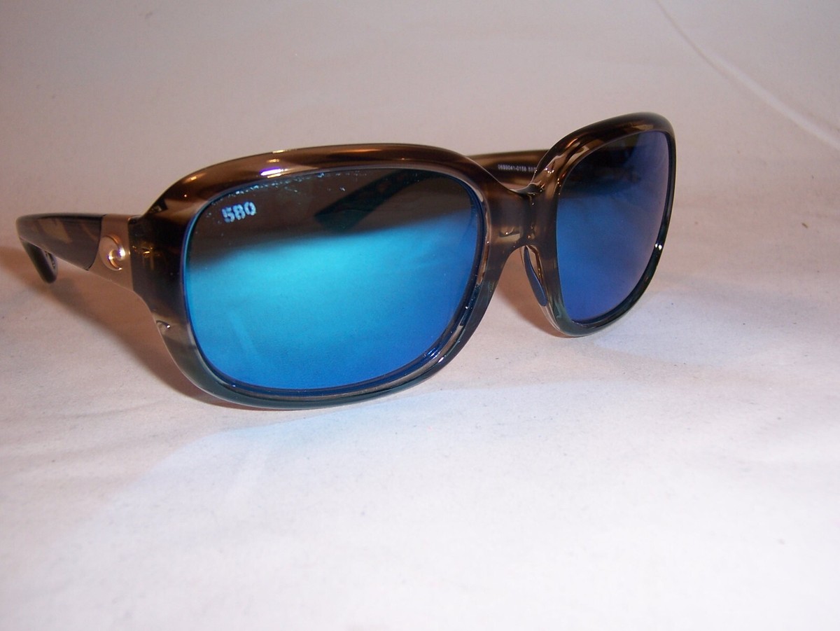 Vintage Costa Del Mar Blue Sunglasses Costa Del Mar Fantail Blackout Frame/Blue Mirror Lens  main image 4